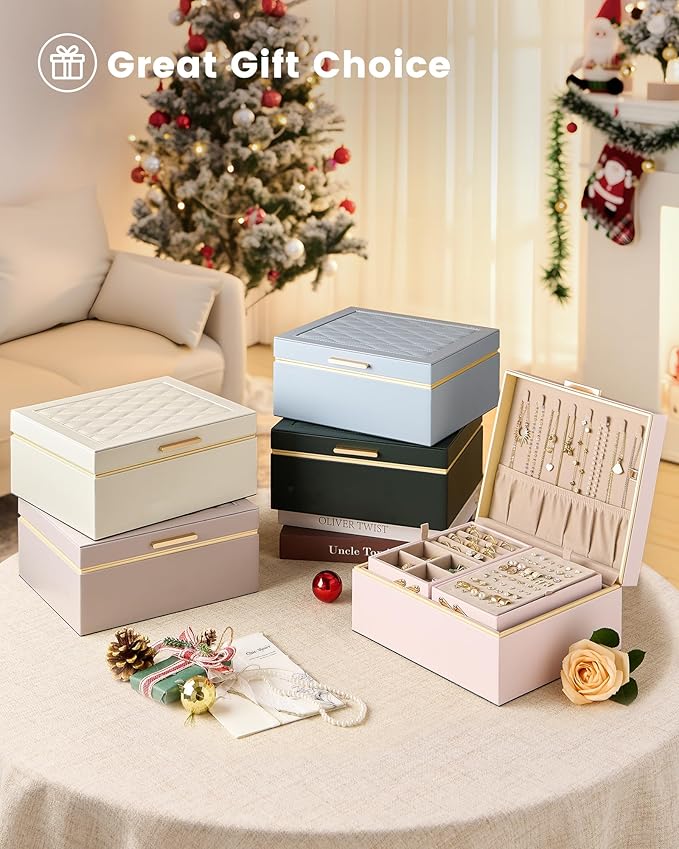 Jewelry Box Organizer for Women Girls, for Necklace Earrings Rings Bracelets